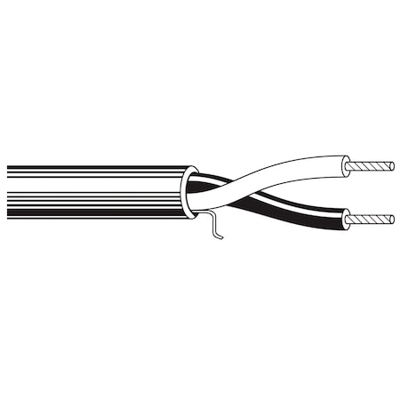 Belden 2 C, Black, Low Smoke Polyvinyl Chloride, 1000 ft 6200UE 010U1000